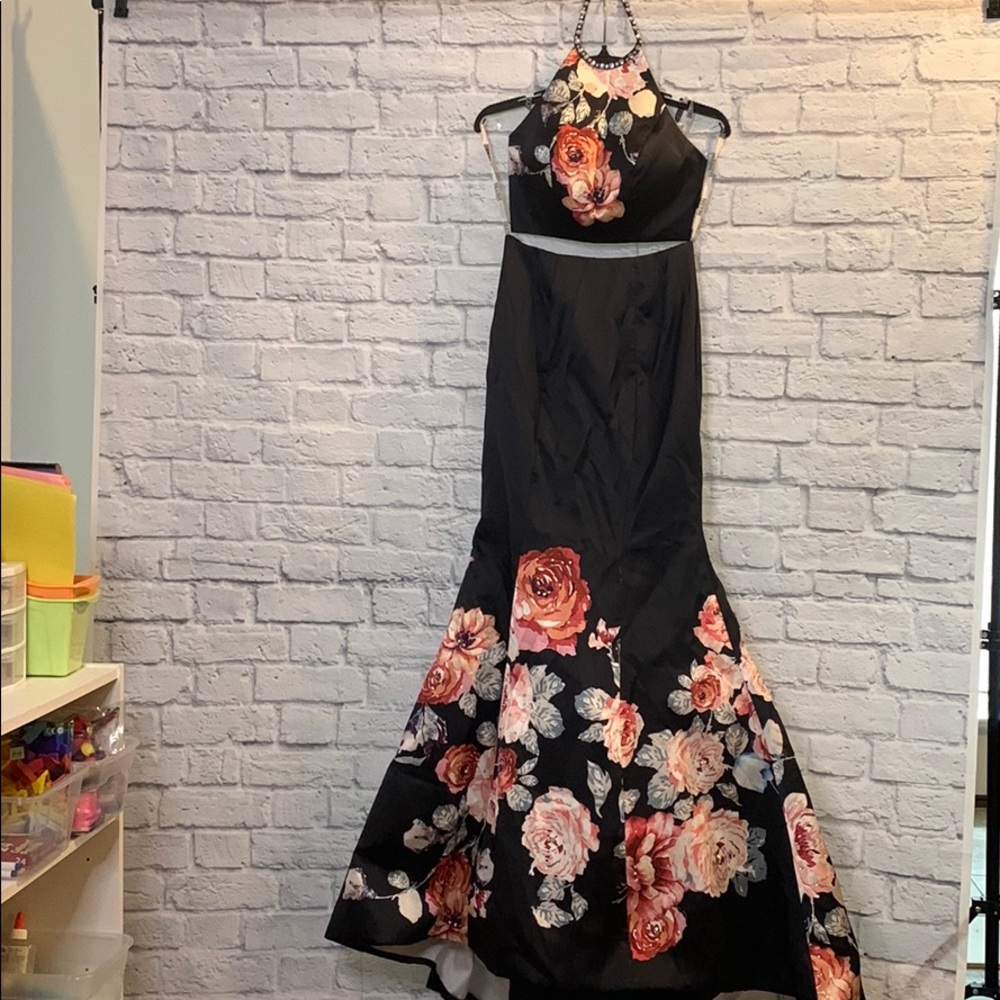 New Blush Prom Crop Top Dress